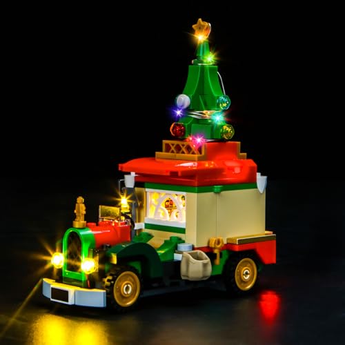 LocoLee Licht Set Kompatibel mit Lego Lieferwagen des Weihnachtsmanns, Nur Lichter Set - Kein Modell, Licht Beleuchtung Set Compatible with Lego Santa's Delivery Truck 40746 von LocoLee