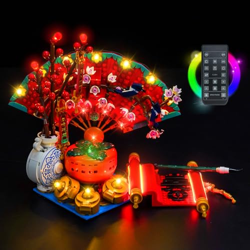 LocoLee Licht Set Kompatibel mit Lego Mondneujahrsglücksbringer 80117 FV, Nur Lichter Set - Kein Modell, Licht Beleuchtung Set Compatible with Lego Good Fortune 80117 von LocoLee