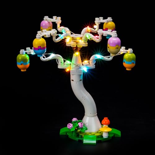 LocoLee Licht Set Kompatibel mit Lego Osterhase und Ostereiersuche, Nur Lichter Set, Licht Beleuchtung Set Compatible with Lego Easter Bunny and Chick Egg Hunt 40808(Nicht enthalten Modellset) von LocoLee