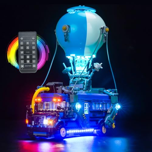 LocoLee Licht Set Kompatibel mit Lego Schlachtenbus 77073 Fernbedienung Version, Nur Lichter Set, Licht Beleuchtung Set Compatible with Lego Fortnite Battle Bus von LocoLee