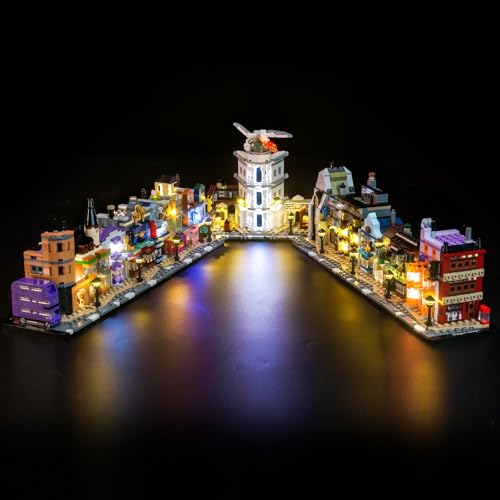 LocoLee Licht Set Kompatibel mit Lego Schlitten des Die Zauberläden der Winkelgasse 76444, Nur Lichter Set - Kein Modell, Licht Beleuchtung Set Compatible with Lego Diagon Alley Wizarding Shops von LocoLee