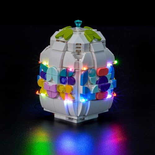 LocoLee Licht Set Kompatibel mit Lego 40816 Verziertes Osterei, Nur Lichter Set, Licht Beleuchtung Set Compatible with Lego Decorative Easter Egg 40816(Nicht enthalten Modellset) von LocoLee