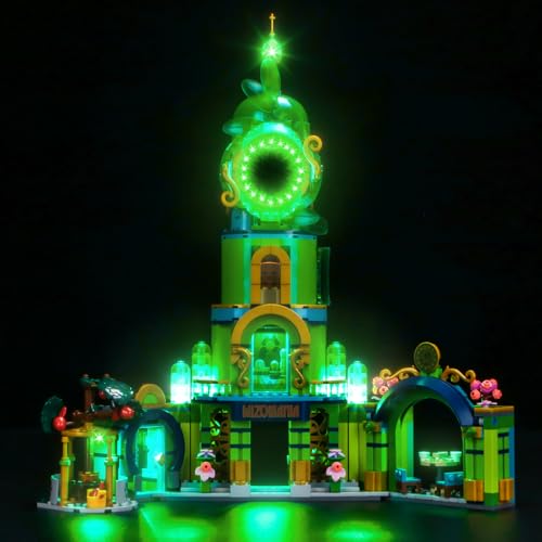 LocoLee Licht Set Kompatibel mit Lego 75684 Willkommen in Emerald City, Nur Lichter Set, Licht Beleuchtung Set Compatible with Lego Wicked Welcome to Emerald City von LocoLee