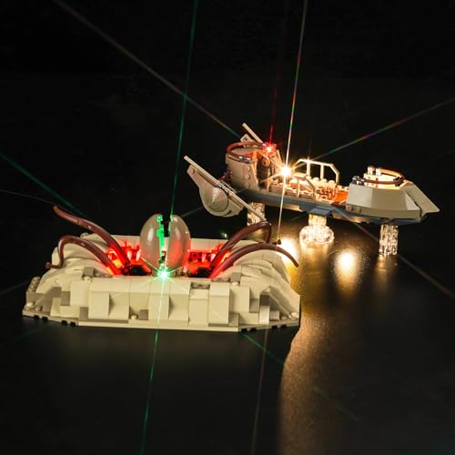 LocoLee Licht Set Kompatibel mit Lego Wüsten-Skiff und Sarlacc-Grube, Nur Lichter Set - Kein Modell, Licht Beleuchtung Set Compatible with Lego Desert Skiff & Sarlacc Pit 75396 von LocoLee