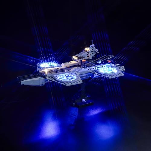 LocoLee Licht Kompatibel mit Lego 76295 Helicarrier der Avengers, Nur Lichter Set - Kein Modell, Licht BeleuchtungSet Compatible with Lego 76295 von LocoLee