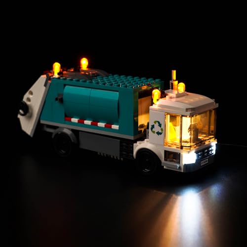 LocoLee Licht Kompatibel mit Lego City Müllabfuhr, Led Beleuchtungs Compatible with Lego 60386 City Müllabfuhr Müllwagen Spielzeug - Nur Lichter Set, Kein Modell von LocoLee