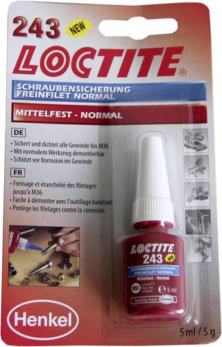 Loctite® 243 1370555 Schraubensicherung Festigkeit: mittel 5ml von Loctite®