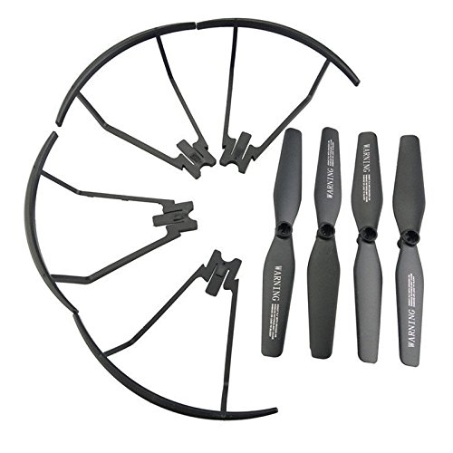 Lodokdre Verbesserte Hauptblattpropeller für TIANQU XS809 XS809HC XS809HW XS809W Drohne CCW Propeller Schutzfolien RC Quadcopter Ersatzteilset Schwarz von Lodokdre