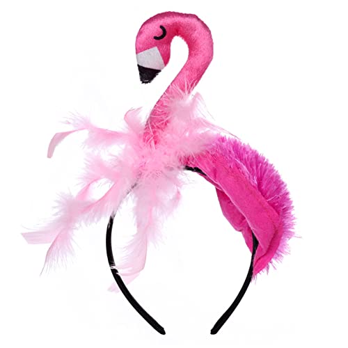 Lodoot Uni Cartoon Stirnband Gefüllte Form Haarreifen Plüsch Party Kopfschmuck Haarband Party Cosplay Kostüm Requisiten Dekorative Artikel Flamingo Stirnband von Lodoot