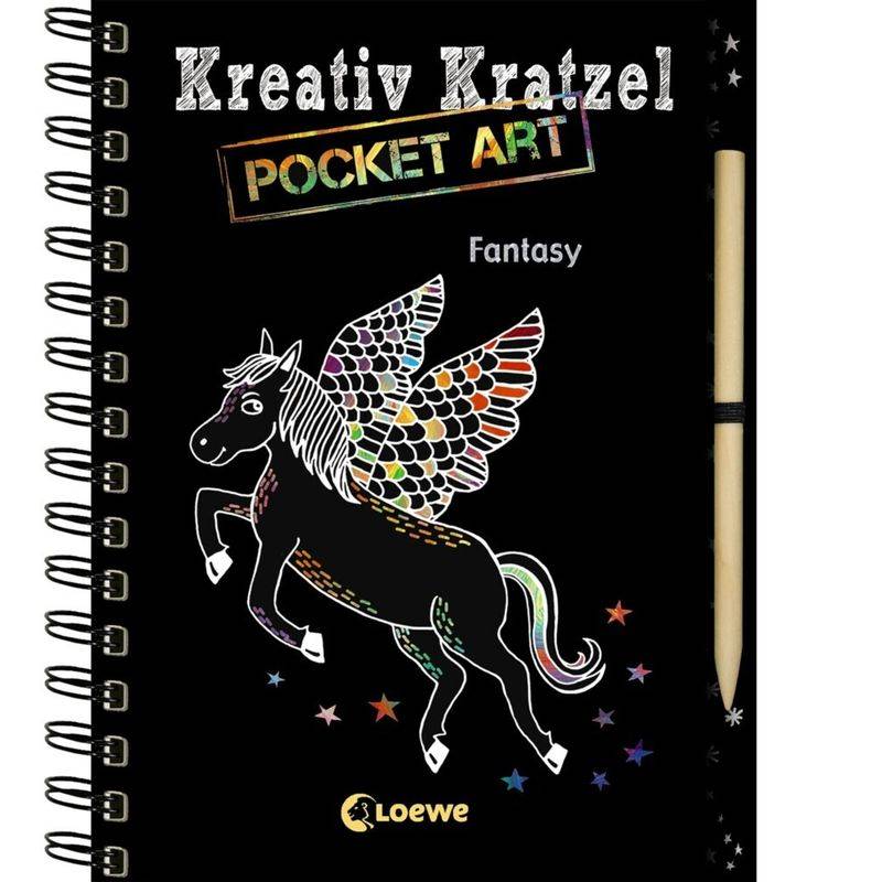 Kreativ-Kratzelbuch / Kreativ-Kratzel Pocket Art - Fantasy von Loewe