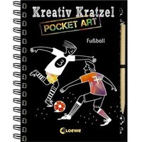 LOEWE VERLAG 978-3-7855-8338-8 Kreativ-Kratzelbuch Pocket Fußball von Loewe