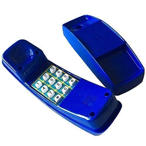 Loggyland Telefon Spieltelefon Kindertelefon Telefonattrappe, blau, 21 x 7 x 10cm, für Spielturm Spielhaus von Loggyland