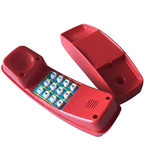 Loggyland Telefon Spieltelefon Kindertelefon Telefonattrappe, rot, 21 x 7 x 10cm, für Spielturm Spielhaus von Loggyland