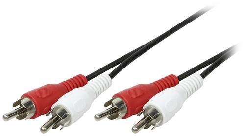 LogiLink CA1040 Cinch Audio Anschlusskabel 5.00m Schwarz (matt) von Logilink