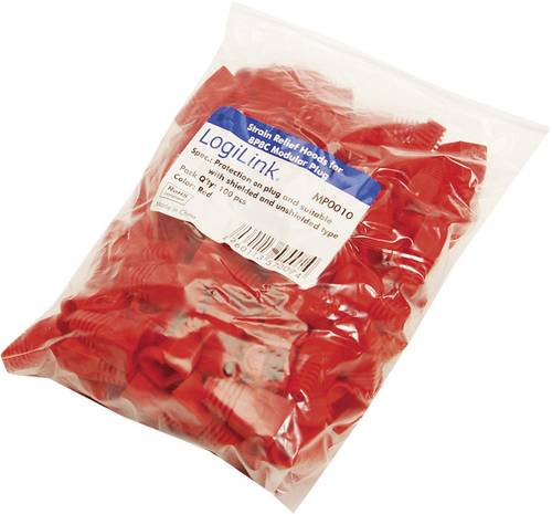 LogiLink MP0010 Knickschutztülle RJ45 MP0010 Rot 100St. von Logilink