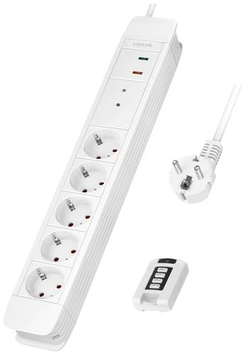 LogiLink LPS402 Funk-Steckdosenleiste Weiß Schutzkontakt 1St. von Logilink