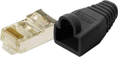 LogiLink MP0012 RJ45-Steckverbinder CAT 5e, geschirmt MP0012 Stecker, gerade Pole: 8P8C Schwarz 100S von Logilink