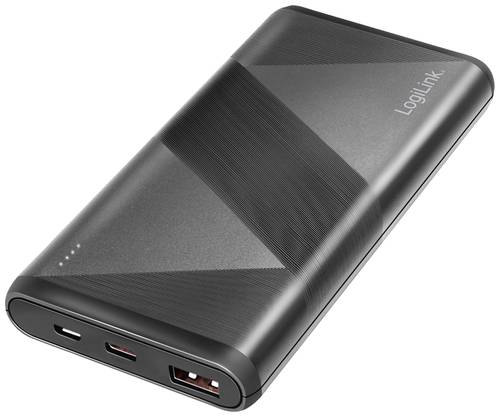 LogiLink PA0275 Akkupack 10000 mAh Quick Charge 3.0, Fast Charge, USB PD 2.0 LiPo Schwarz von Logilink