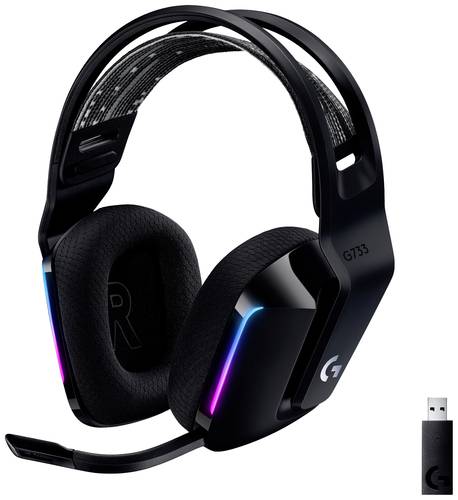 Logitech Gaming G733 LIGHTSPEED Gaming On Ear Headset Funk 7.1 Surround Schwarz Lautstärkeregelung von Logitech Gaming