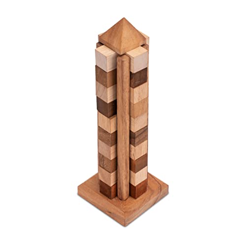 Sky Tower - Wolkenkratzer - 3D Puzzle - Denkspiel - Knobelspiel - Geduldspiel - Logikspiel aus Holz von LOGOPLAY