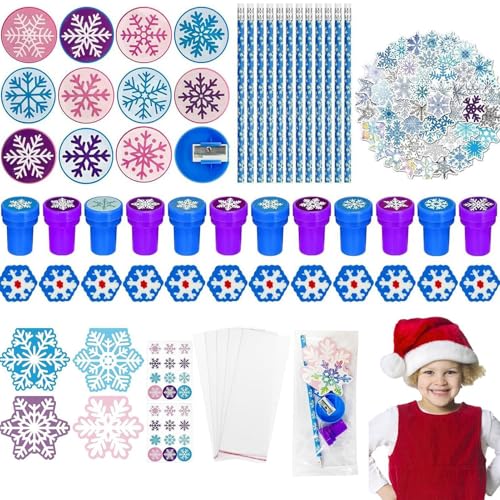 200pcs/146pcs/168pcs Christmas Exchange Gi fts, School Stationery Set, Cute Stationery Set for Kids, Party Favors Stationery Kit, Safe Stationery Present Bag, Stationery Set for Boys and Girls von Lokaquk