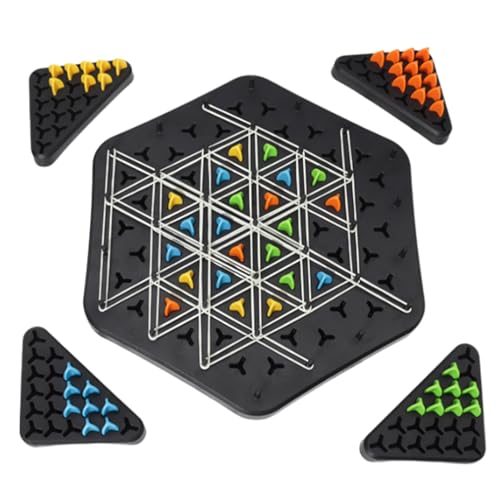 Interactive Peg Game Triangle Board Game, Travel Peg Jump Block Puzzle, Funny Chain Triangle Game - Board Game for Family Fun, Educational Logic Brainteaser, Strategy Learning Toy von Lokaquk