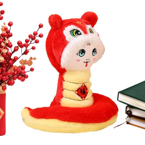 Lokaquk Adorable Chinese New Year Snake Plush, Sturdy Spring Festival Decor, 2025 Snake Doll Year of The Snake Stuffed Animal Mascot for Spring Celebrations, Festive Plush Snake Toy von Lokaquk