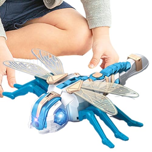 Lokaquk Adorable Remote Control Dragonfly, 2.4 Ghz Remote Control Dragonfly Model, Robot Dragonfly with Spray and Led Lights, Rc Realistic Musical Bot for Kids Adults Outdoor Play von Lokaquk