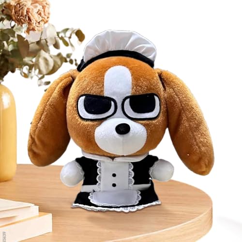 Lokaquk Angry Dog Stuffed Animal - Dienstmädchenhund Stofftiere, Stofftiere, Cartoon-Puppe, Plüschtiere, Plüschtiere, wütender Welpe, Sammlerstück, Heimdekoration von Lokaquk