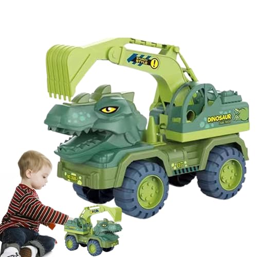 Lokaquk Dinosaur Truck Toys, Vehicle Engineering Transport Toys for Kids, Dinosaur Transporter Truck Carrier with Fun Play Features, for and Young Boys, Vehicle Dinosaur Toys von Lokaquk