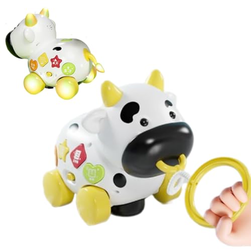 Lokaquk Fun Educational Toys | Toddler Light Up Toys | Sound and Light Toys, Early Development Toys, Interactive Animal Toy, Playtime Musical Cow, Toddler Learning Toys, Safe Toddler Toys von Lokaquk