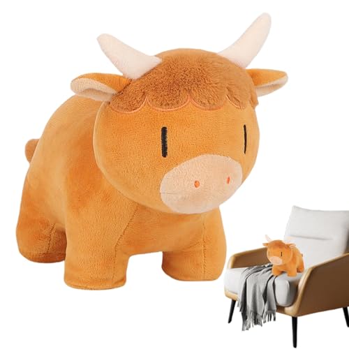 Lokaquk Plush Highland Cow Toy | Cuddly Highland Cow Animal Toy | Huggable Highland Cow Plush, Soft Highland Cow Cuddly Toy, Highland Cow Animal Toy for Bed Decoration von Lokaquk