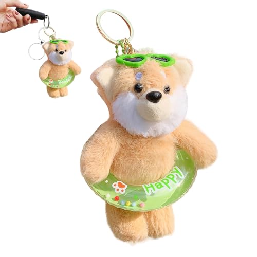 Lokaquk Puppy Doll Keychain Accessories | Animals Swimming Ring Decoration | Swimming Ring Puppy Handheld Pendant for Boys, Adults, Children, All Ages von Lokaquk