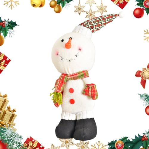 Lokaquk Snowman Stuffed Animal, Christmas Plushie Snowman Doll, Holiday Snowman Decoration, Tabletop Snowman Ornaments, Home Kitchen Holiday Decor, Soft Snowman Plush Toy for Christmas von Lokaquk