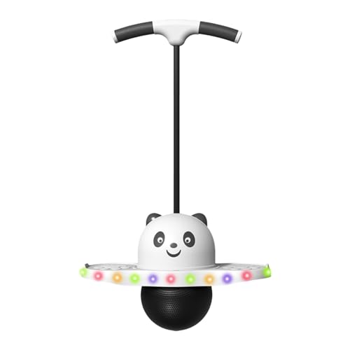 Lokaquk Stick für Kinder, Ball,Niedlicher Panda-Pullover mit Buntem Licht - Balance-Balltrainer, Sprungspielzeug, Übungs-Trickbrett für Indoor-Outdoor-Spiele, Fitnessstudio, Sport von Lokaquk