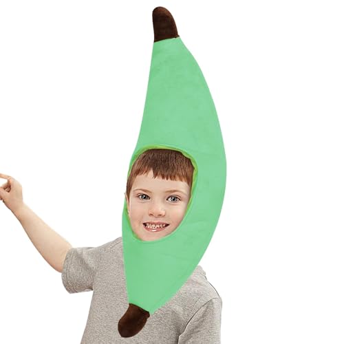 Lokaquk Stuffed banana headwear, winter warm novelty cap, cute plush banana hat, funny cartoon plush headgear for kids and adults, cozy and entertaining banana-themed hat for costumes, parties von Lokaquk