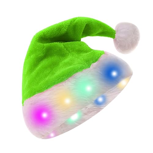 Winter Funny Christmas Hat, Plush Christmas Hat with Lights, New Year Party Hat Accessories, Party Costume Christmas Hat, Light-Up Christmas Hat, Holiday Hat with Lights, Festive Christmas Hat von Lokaquk