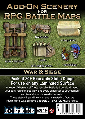 Loke BattleMats - Kriegsszenario: Add-On Scenery War & Siege - Miniature Wargame - Ab 12 Jahren von Loke BattleMats