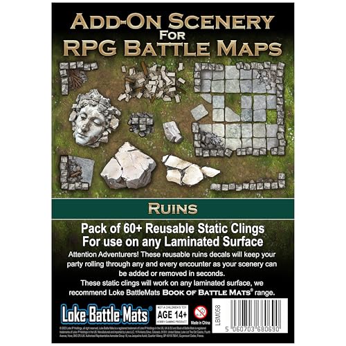 Loke Battlemats | Add On Scenery for RPG Maps Ruins | RPG | Accessory | Ages 14+ | English von Loke BattleMats