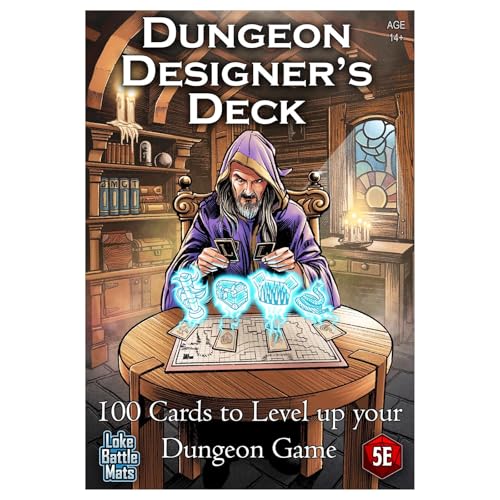 Loke Battlemats | Dungeon Designer's Deck | 100 Cards to Level Up Your Dungeon Game | RPG Accessoires von Loke Battlemats