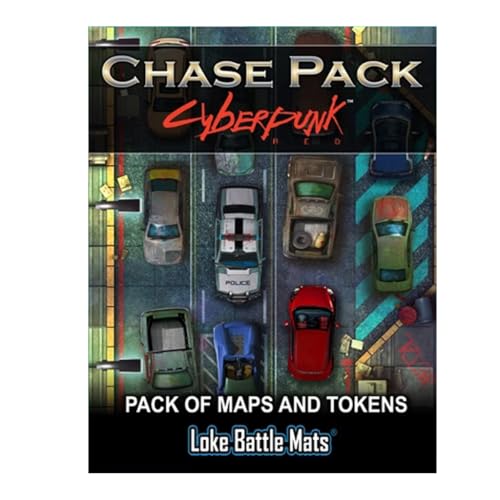 Loke Battlemats | The Chase Pack Battle Mats & Tokens for Cyberpunk RED | Battle Mat for Roleplaying Games von Loke Battlemats