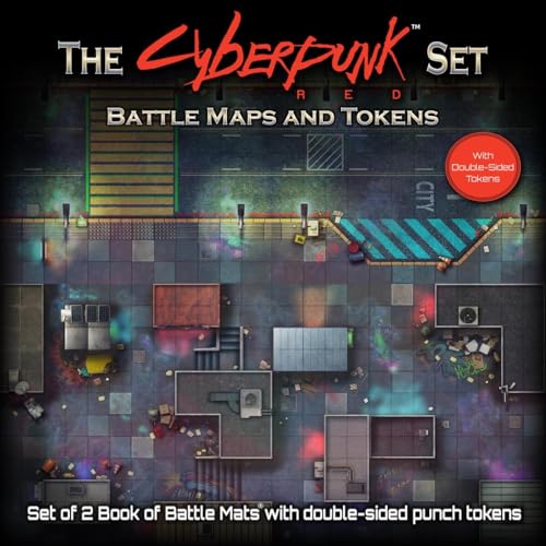 Loke Battlemats | The Cyberpunk Set: Books of Battle Mats & Tokens for Cyberpunk RED | Battle Mat for Roleplaying Games von Loke Battlemats