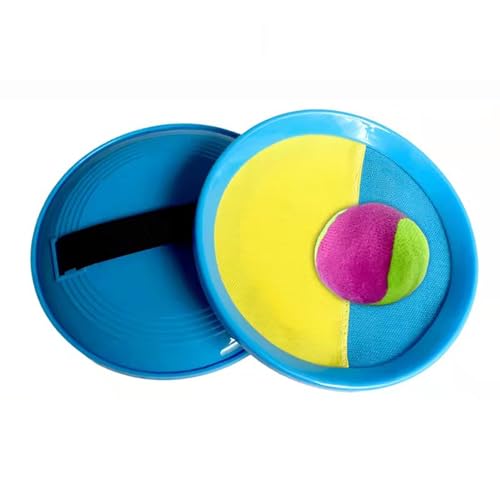 LokoRi 2 Pcs Klettballspiel Catch Ball Set, Klettballspiel, Klettball Set mit 2 Fangscheiben 1 Bälle, Für Wasserdicht Outdoor Gartenspiele Spielzeug Kinder (Blue) von LokoRi