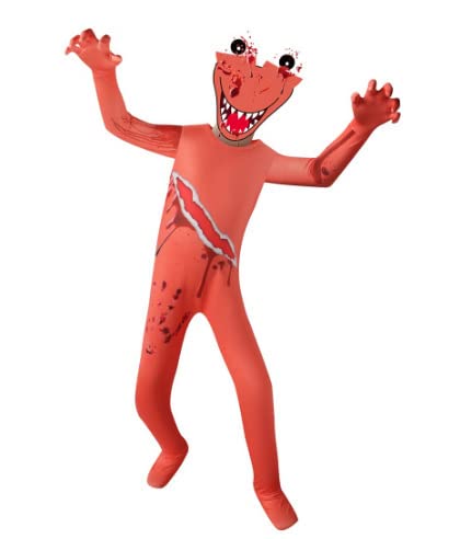 LokoRi Rainbow Friends Kostüm Kinder, Rainbow Spiel Kostüme, Karikatur Monster Overall Cosplay Thema Kostüm, für Kinder, Kostüm Kinder Jungen Mädchen Karneval Halloween Kostüm Cosplay (Pink,180) von LokoRi