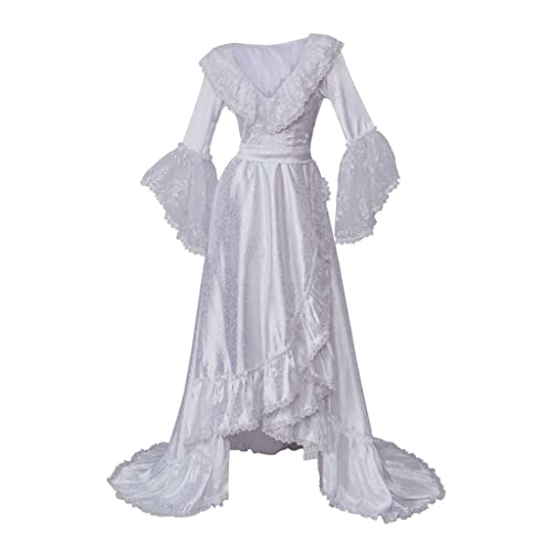 LoliMiss Damen-Kostüm Phantom der Oper, Christine Daae, Deluxe-Kleid (Größe XS, cremefarben) von LoliMiss