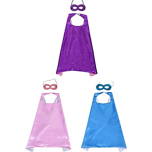 Longsing Kinder Umhang Maske Kostum Kinder Partei Verkleiden Sich 3 Capes mit 3 Maskens von Longsing