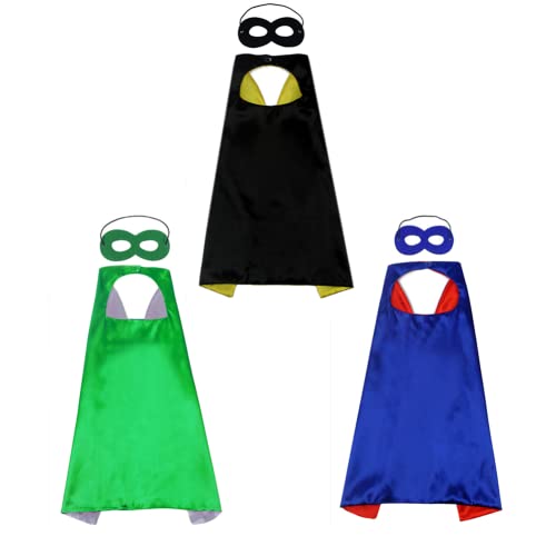 Longsing Kinder Umhang Maske Kostum Kinder Partei Verkleiden Sich 3 Capes mit 3 Maskens von Longsing