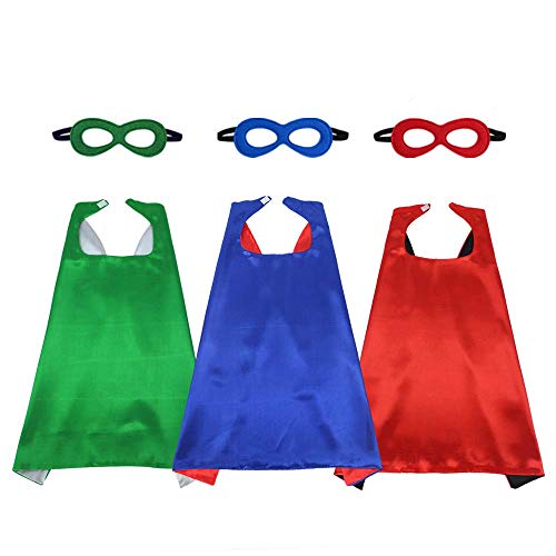 Longsing Kinder Umhang Maske Kostum Kinder Partei Verkleiden Sich 3 Capes mit 3 Maskens von Longsing