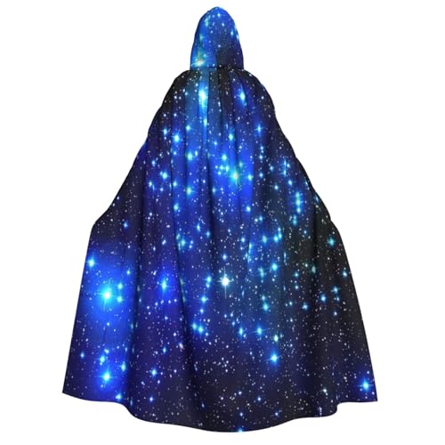 Longyiyi Unisex Erwachsene Party Karneval Cosplay Galaxie Sterne Druck Dekoration Umhang Halloween Kapuzenumhang von Longyiyi