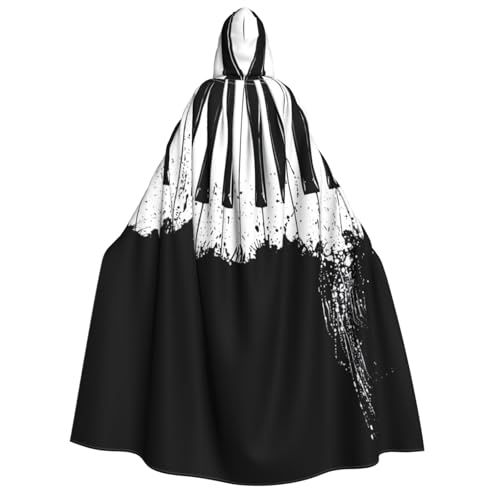 Longyiyi Unisex Erwachsene Party Karneval Cosplay Piano Print Dekoration Umhang Halloween Kapuzenumhang von Longyiyi